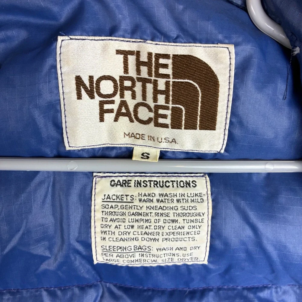 The North Face Puffer Vest S Blue Vintage Down Filled Gorpcore Retro USA Made